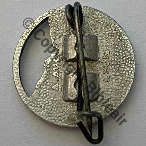 AJM Ancien Jeunesse et Montagne  A.AUGIS LYON 2Lign 2Griffes Alu peint Sombre Grenu 16mm 1942.44 Src.historiacollection2a PV16Eur 